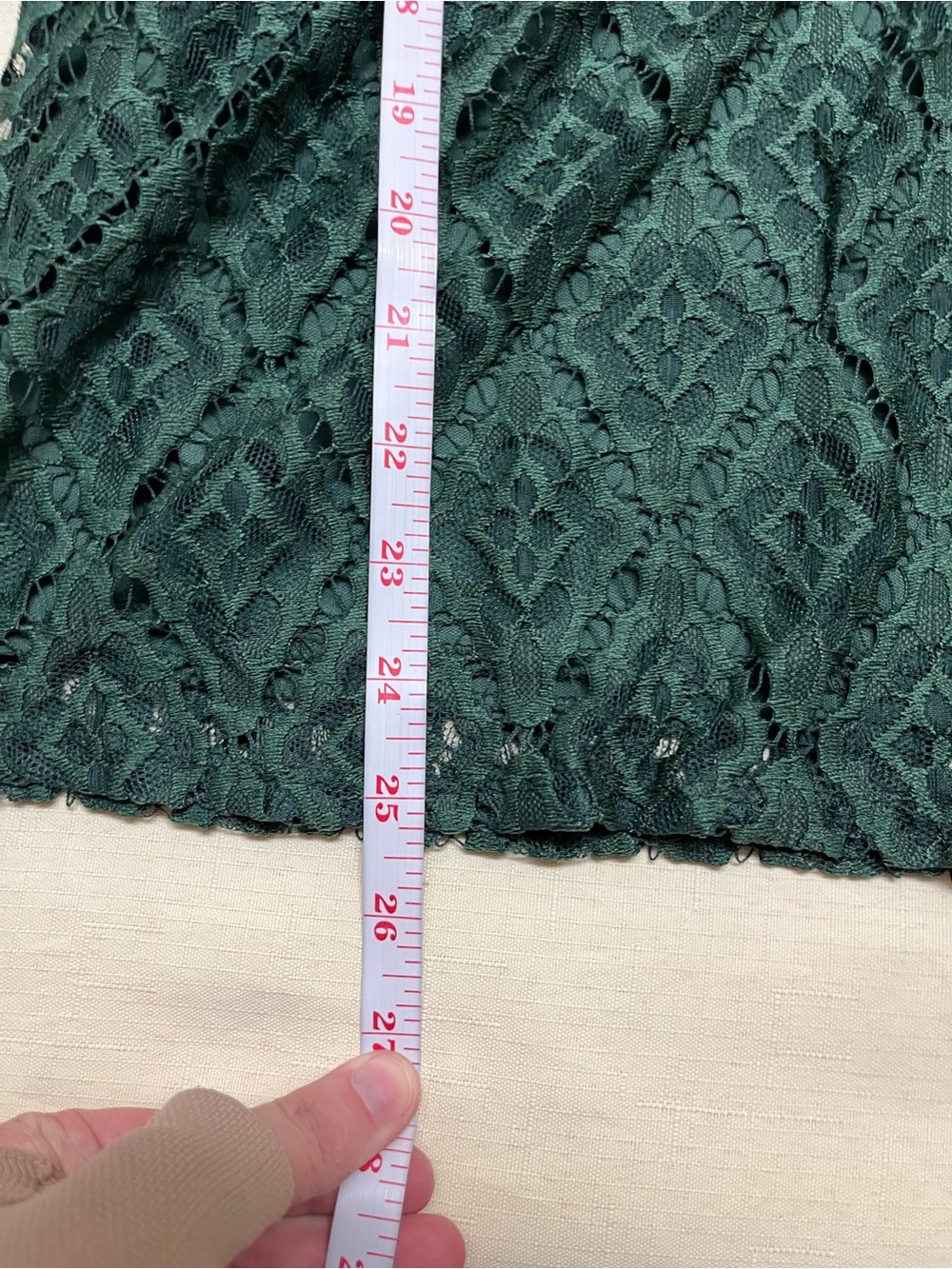 NWT Olivia Blu petite XL green lace blouse - Picture 4 of 13